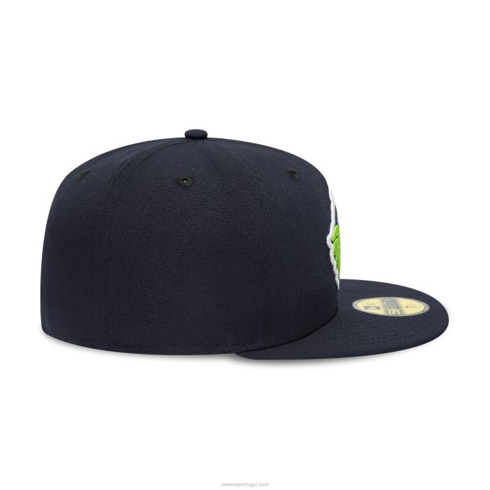 FFTN810 New Era Boné Hillsboro Hops Milb Navy 59Fifty