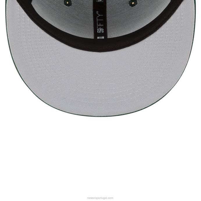 FFTN812 New Era Boné de feltro Atlanta Braves x mlb verde escuro 59fifty