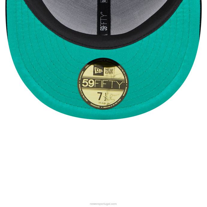 FFTN813 New Era Boné Chicago White Sox Veludo Preto 59Fifty
