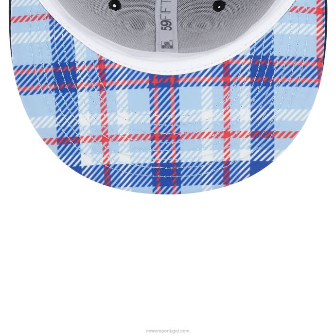 FFTN815 New Era chicago white sox state tartan preto 59fifty boné justo