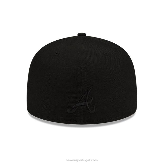 FFTN819 New Era boné justo atlanta braves mlb team fire preto 59fifty