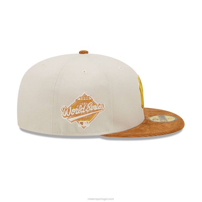 FFTN826 New Era new york yankees viseira de cordão de pedra 59fifty boné ajustado