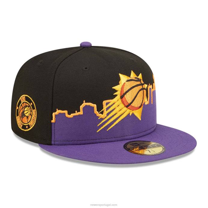 FFTN829 New Era boné phoenix suns nba tip off 2022 preto 59fifty