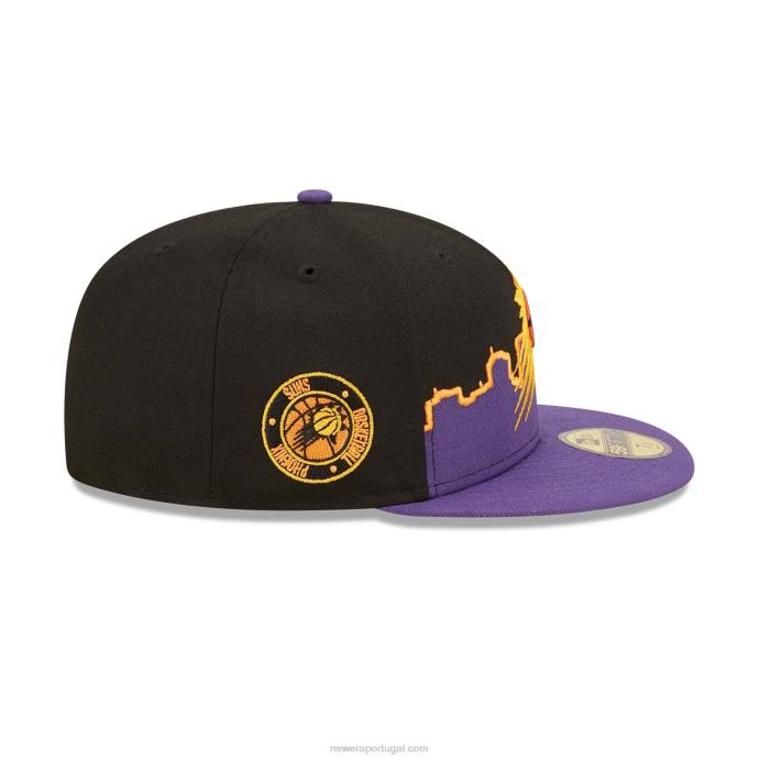 FFTN829 New Era boné phoenix suns nba tip off 2022 preto 59fifty