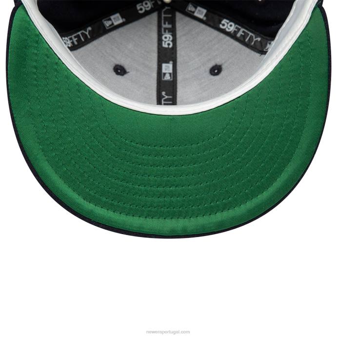 FFTN82 New Era boina de lã azul marinho 59fifty de aniversário do atlanta braves