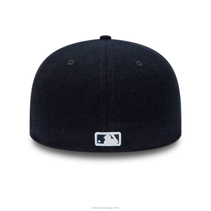 FFTN82 New Era boina de lã azul marinho 59fifty de aniversário do atlanta braves