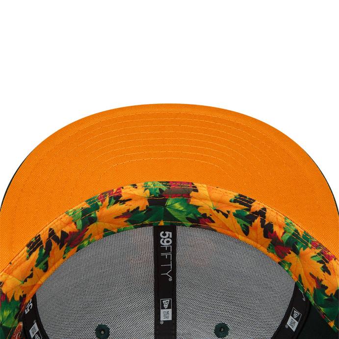 FFTN832 New Era Boné Pittsburgh Pirates Folhoso Verde Escuro 59Fifty