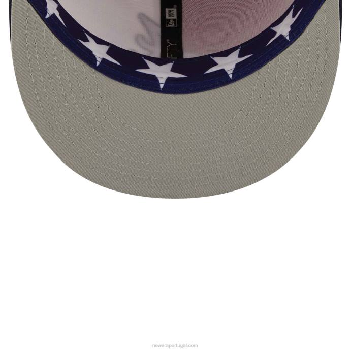 FFTN839 New Era Boné Atlanta Braves Pinwheel Americana Red 59Fifty
