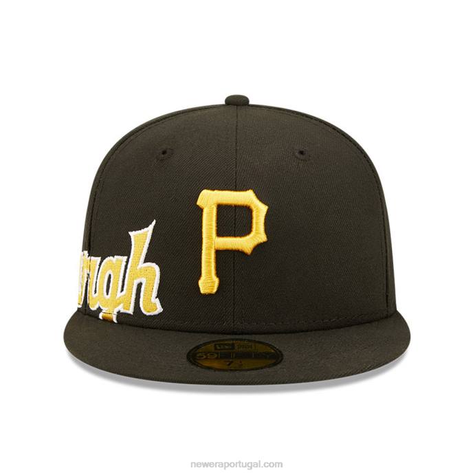 FFTN842 New Era Boné Pittsburgh Pirates MLB Side Split Black 59Fifty