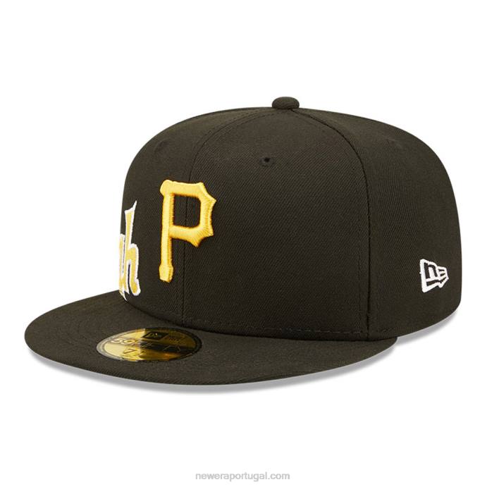 FFTN842 New Era Boné Pittsburgh Pirates MLB Side Split Black 59Fifty