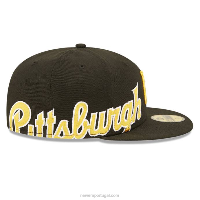 FFTN842 New Era Boné Pittsburgh Pirates MLB Side Split Black 59Fifty