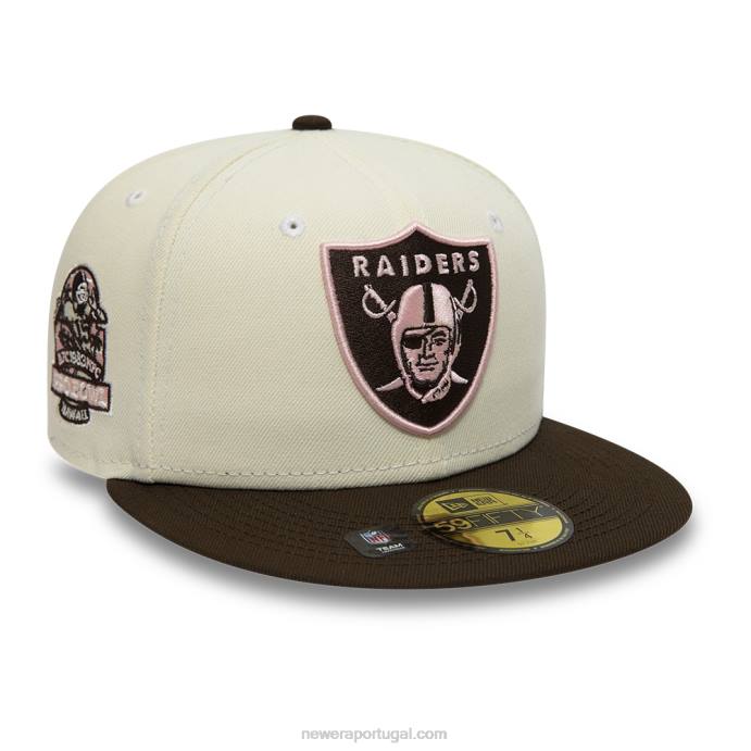 FFTN846 New Era boné branco 59fifty las vegas raiders