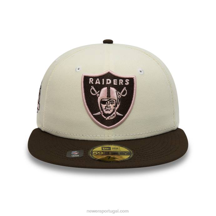 FFTN846 New Era boné branco 59fifty las vegas raiders