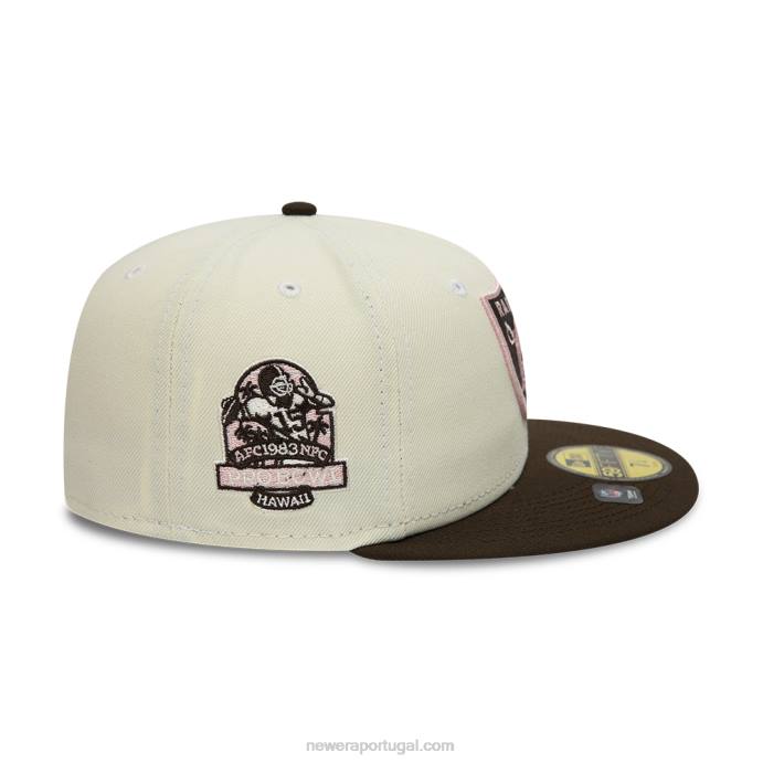 FFTN846 New Era boné branco 59fifty las vegas raiders