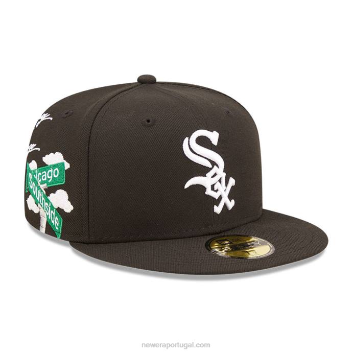 FFTN847 New Era chicago white sox mlb cloud black 59fifty boné justo