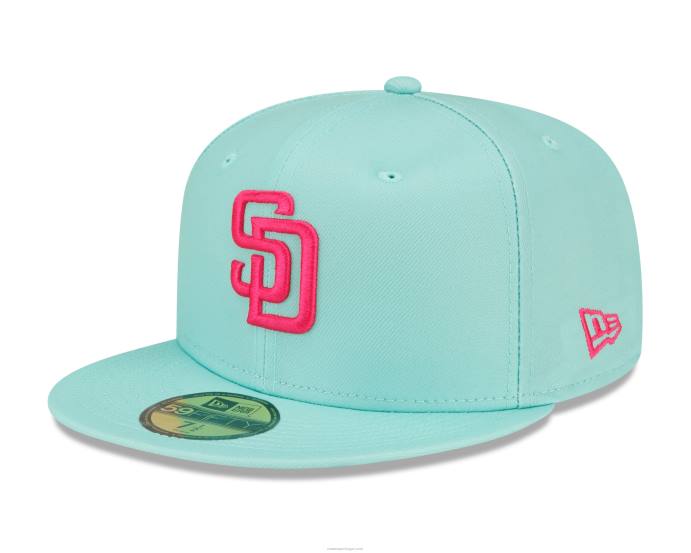 FFTN848 New Era san diego padres mlb city connect teal 59fifty boné ajustado