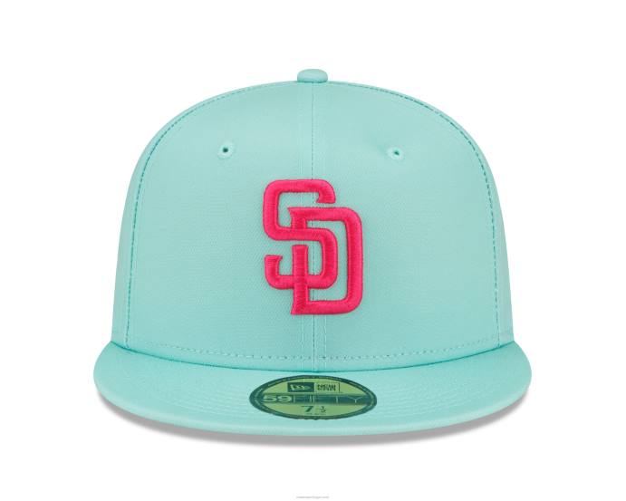 FFTN848 New Era san diego padres mlb city connect teal 59fifty boné ajustado