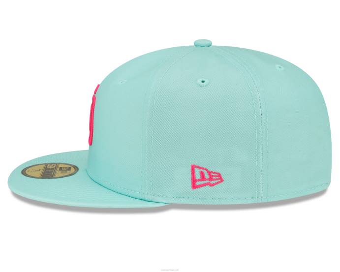 FFTN848 New Era san diego padres mlb city connect teal 59fifty boné ajustado