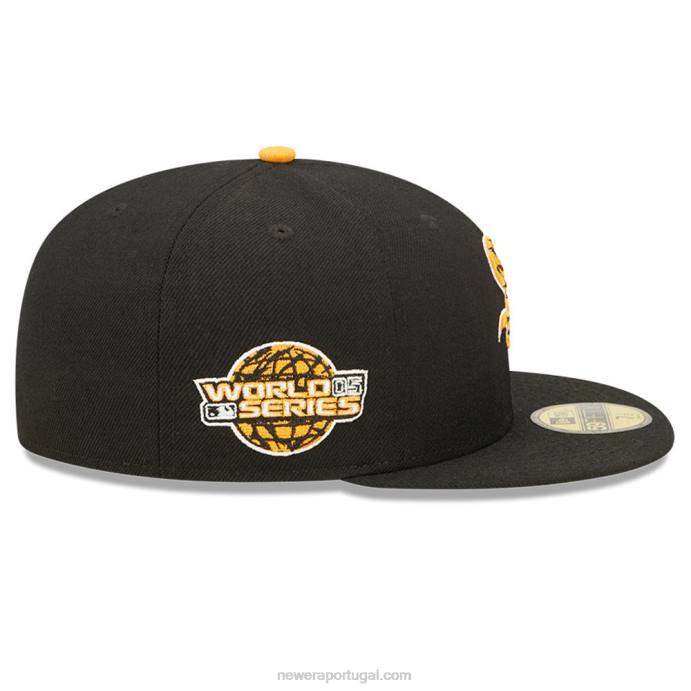 FFTN851 New Era Boné Chicago White Sox Tiger Fill Black 59Fifty