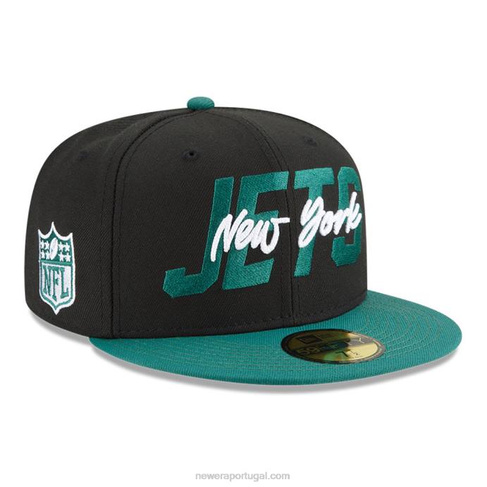 FFTN852 New Era New York Jets nfl draft black 59fifty boné ajustado
