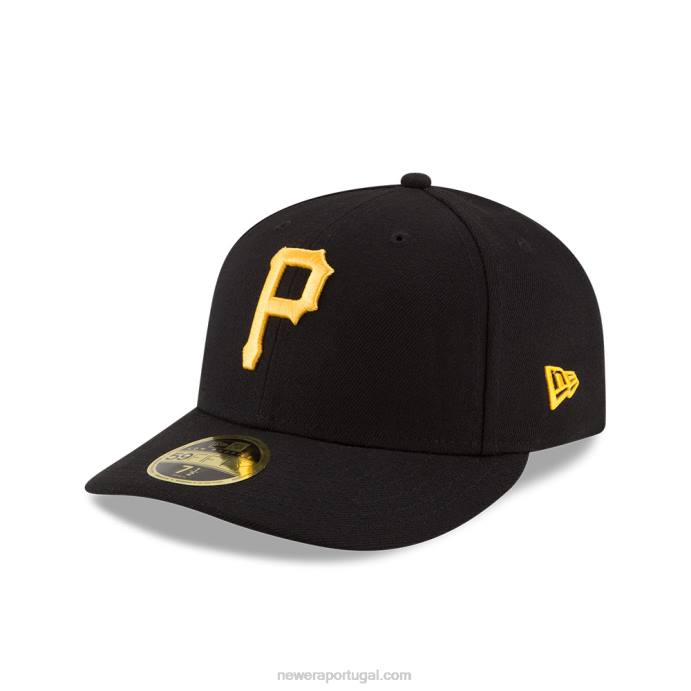 FFTN853 New Era Pittsburgh Pirates Coleção Autêntica Boné preto perfil baixo 59fifty