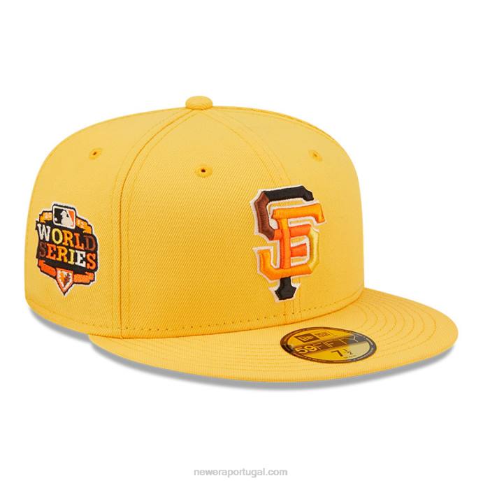 FFTN856 New Era Boné San Francisco Giants MLB Butterfly Yellow 59Fifty
