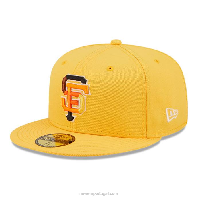 FFTN856 New Era Boné San Francisco Giants MLB Butterfly Yellow 59Fifty