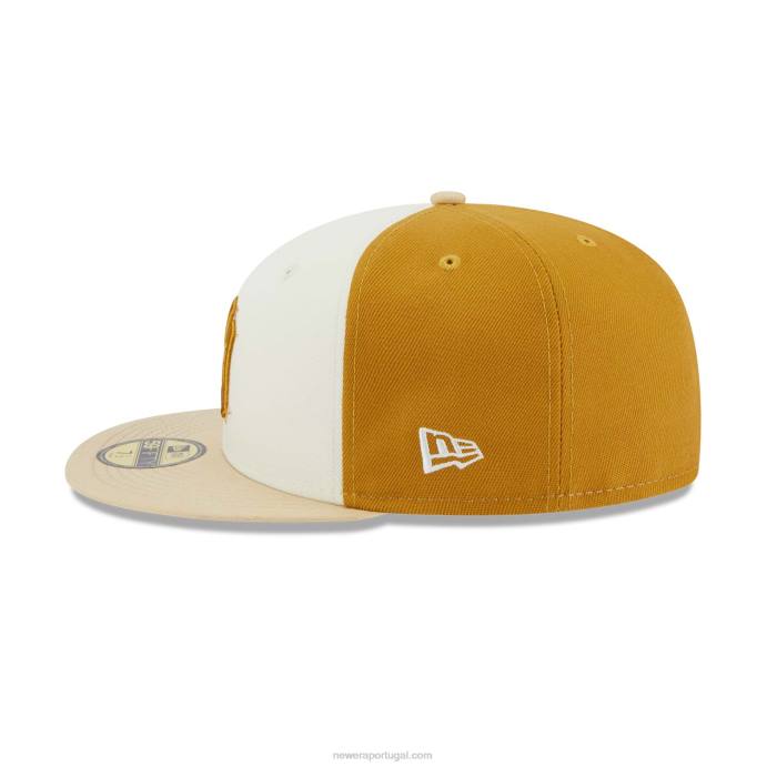 FFTN858 New Era boné ajustado marrom 59fifty aniversário do new york yankees
