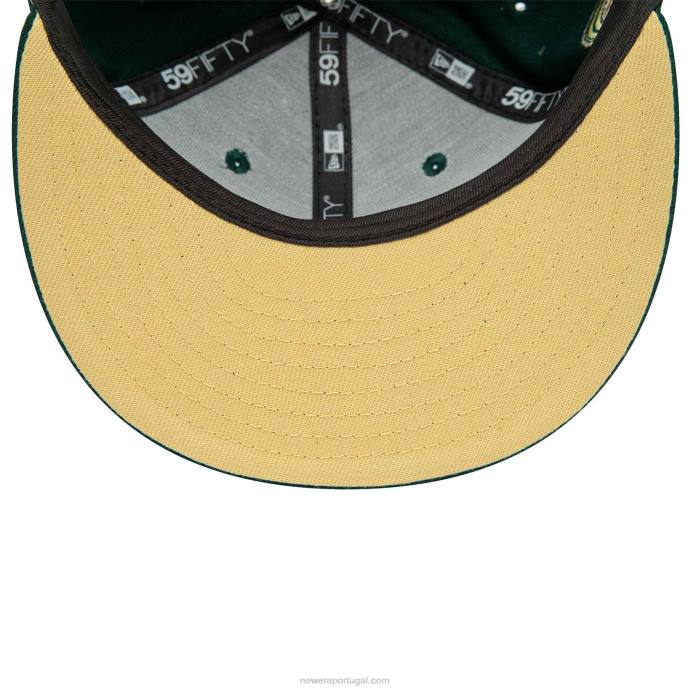 FFTN85 New Era boné detroit tigers world series verde escuro 59fifty