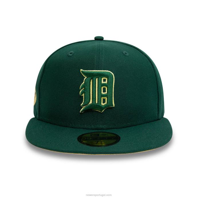 FFTN85 New Era boné detroit tigers world series verde escuro 59fifty