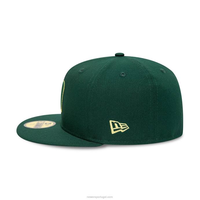 FFTN85 New Era boné detroit tigers world series verde escuro 59fifty