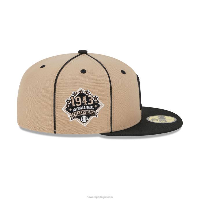 FFTN860 New Era boné ajustado homestead greys negro league bege 59fifty