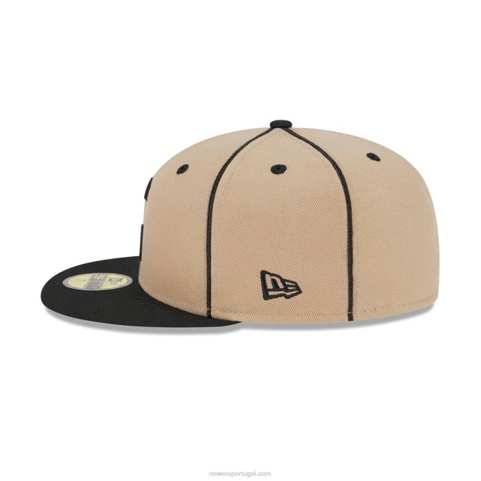 FFTN860 New Era boné ajustado homestead greys negro league bege 59fifty