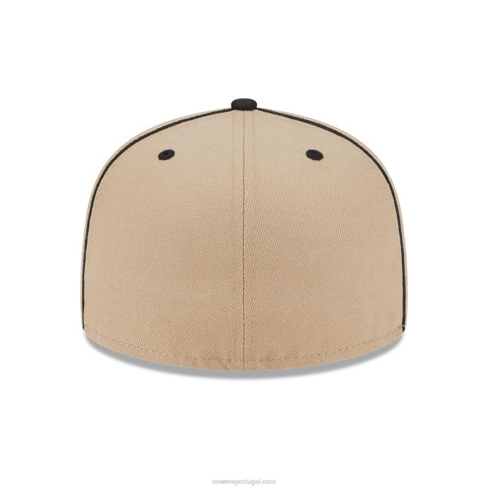 FFTN860 New Era boné ajustado homestead greys negro league bege 59fifty