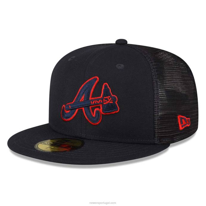 FFTN862 New Era Boné Atlanta Braves MLB Spring Training Azul 59Fifty