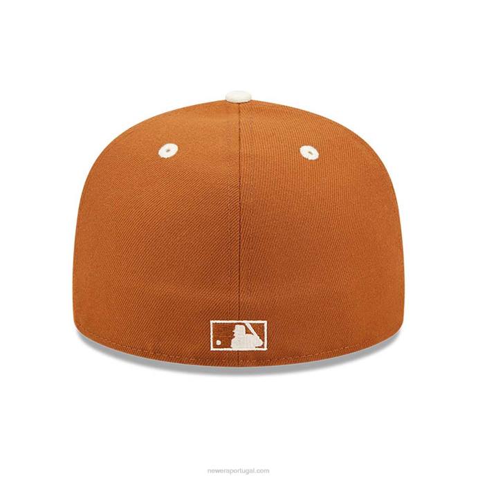 FFTN863 New Era New York Yankees MLB World Series Trail Mix Brown Boné 59 Fifty