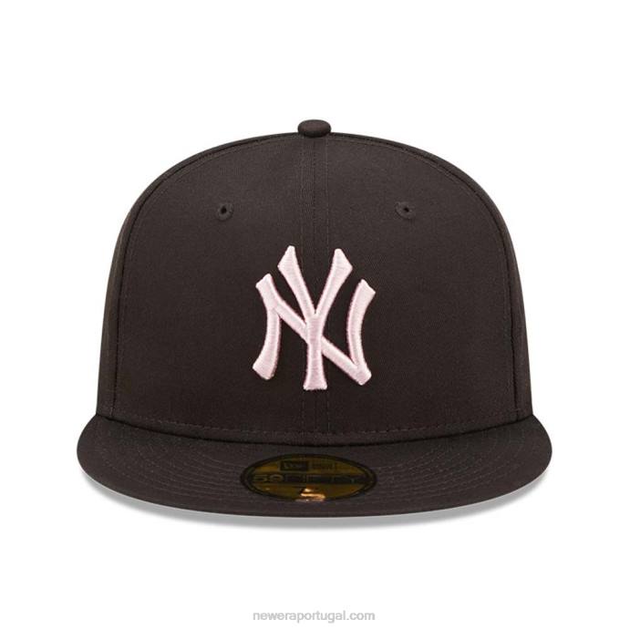 FFTN864 New Era Boné New York Yankees League Essential Preto 59Fifty