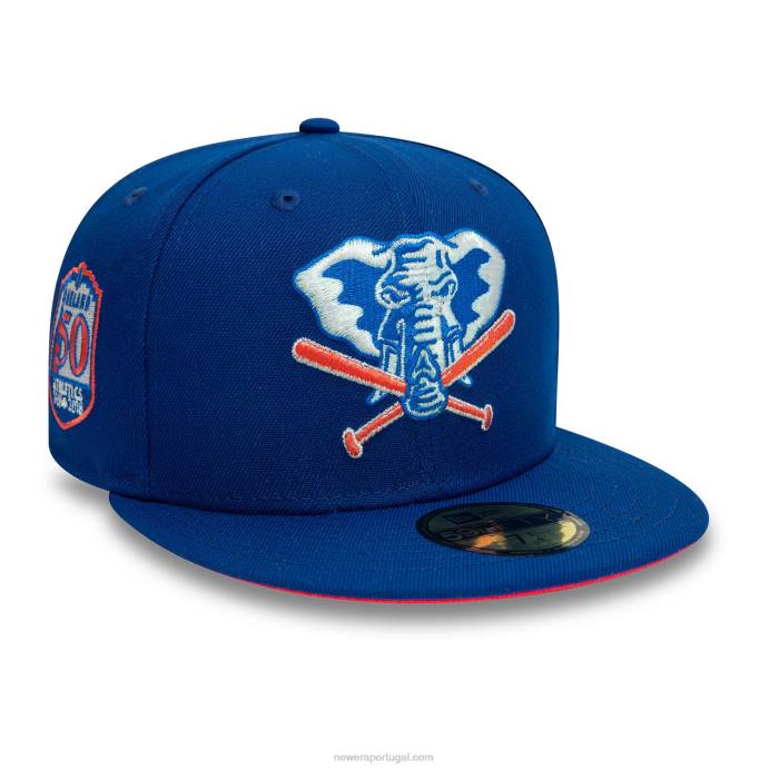 FFTN86 New Era boné Oakland Athletics 50 anos azul 59fifty