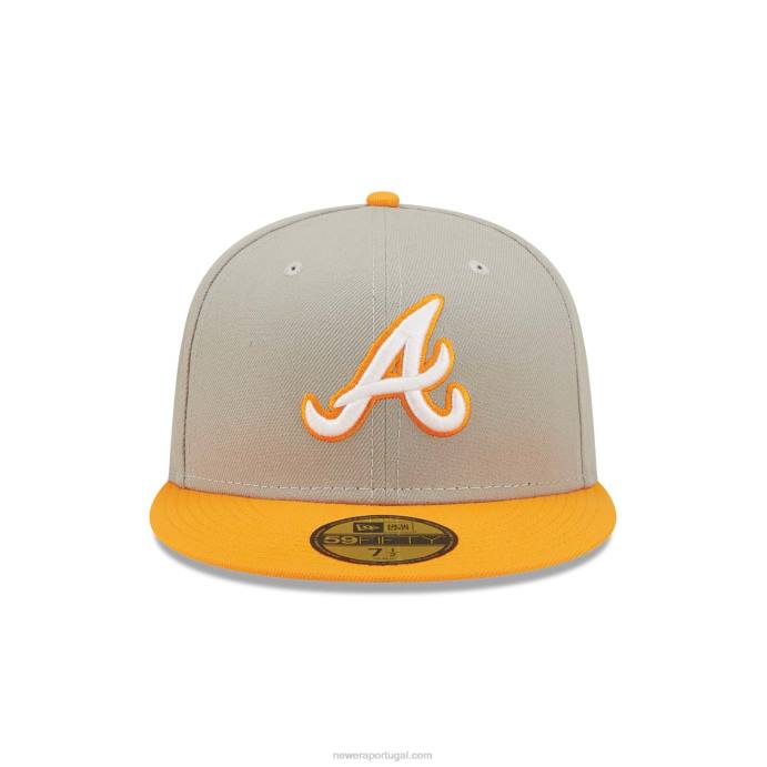FFTN870 New Era Boné Atlanta Braves Orange Soda Grey 59Fifty
