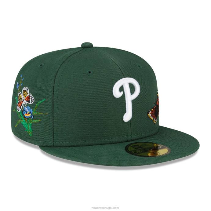 FFTN871 New Era philadelphia phillies boné de feltro x mlb verde escuro 59fifty