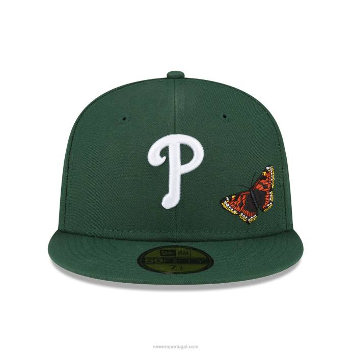 FFTN871 New Era philadelphia phillies boné de feltro x mlb verde escuro 59fifty