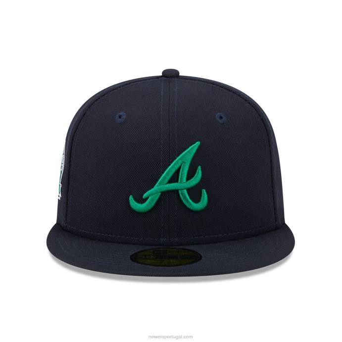 FFTN874 New Era boné atlanta braves state tartan navy 59fifty ajustado