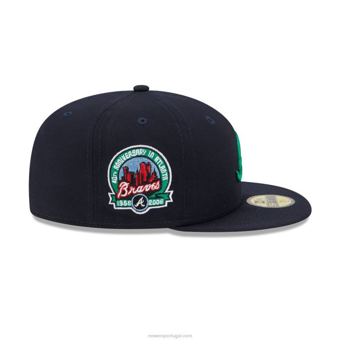 FFTN874 New Era boné atlanta braves state tartan navy 59fifty ajustado