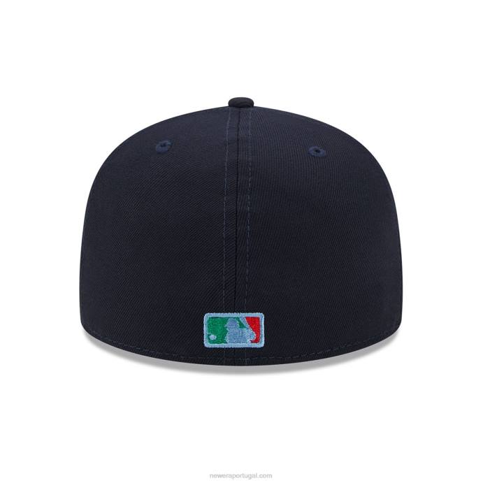FFTN874 New Era boné atlanta braves state tartan navy 59fifty ajustado