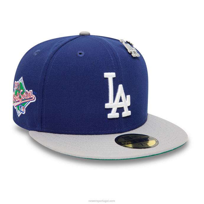 FFTN876 New Era la dodgers mlb pin badge boné azul 59fifty
