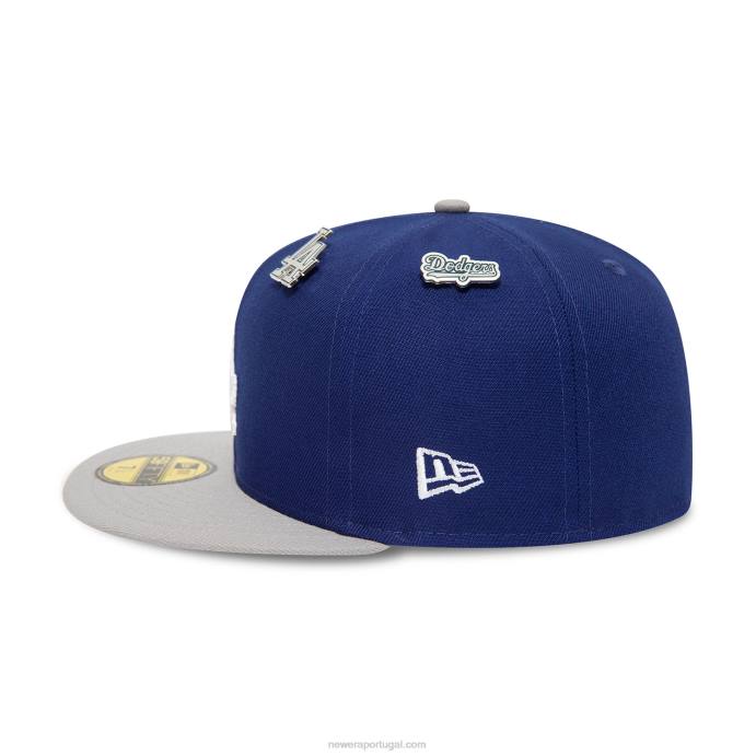 FFTN876 New Era la dodgers mlb pin badge boné azul 59fifty