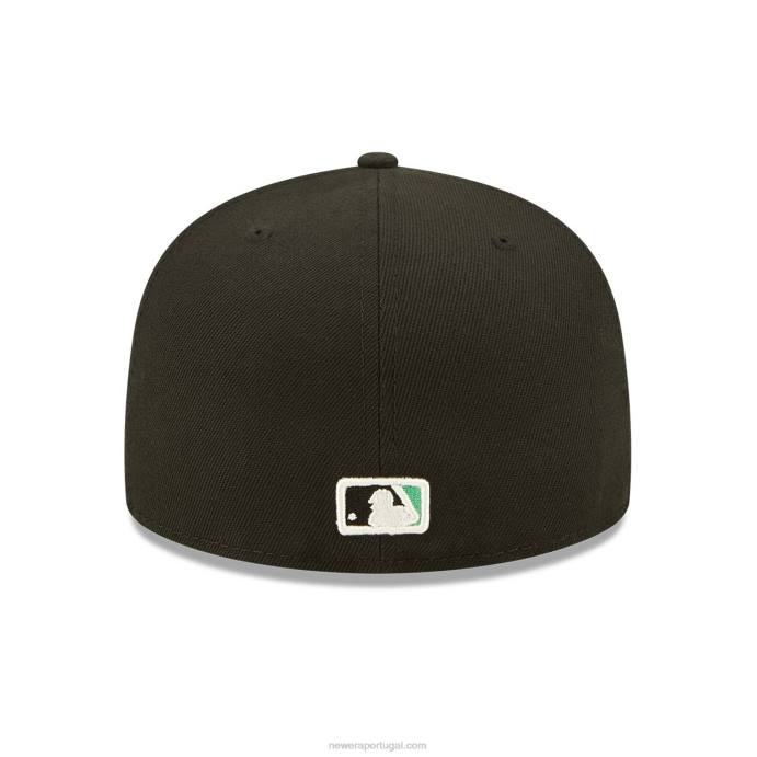 FFTN87 New Era Boné Oakland Athletics Citrus Pop Preto 59Fifty