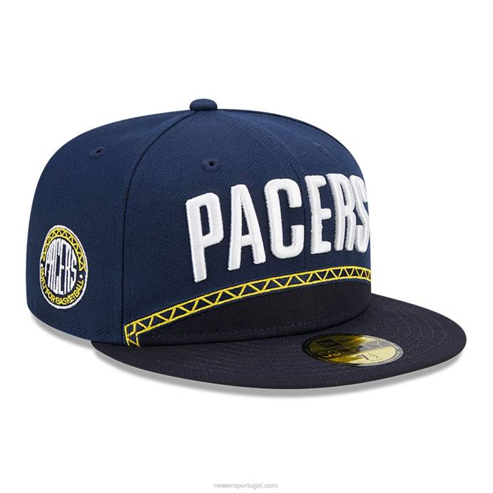 FFTN880 New Era Boné Indiana Pacers Authentics City Edition azul escuro 59fifty