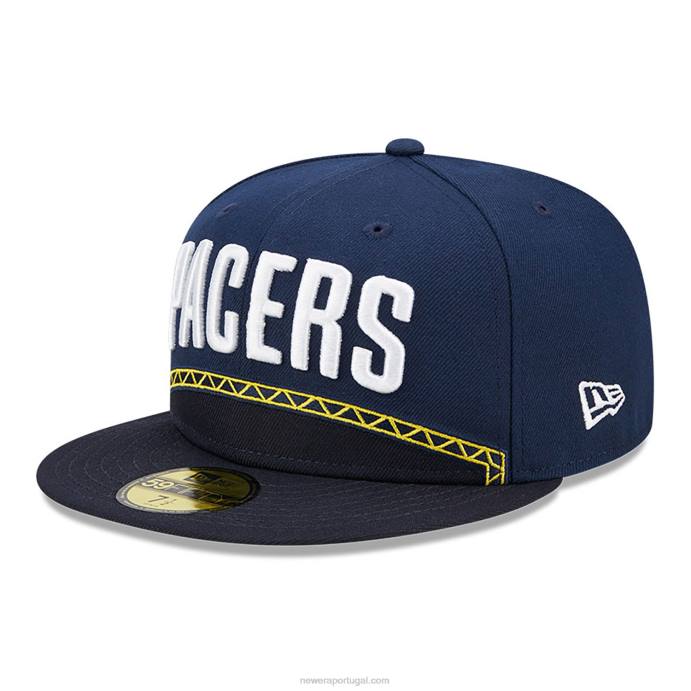 FFTN880 New Era Boné Indiana Pacers Authentics City Edition azul escuro 59fifty