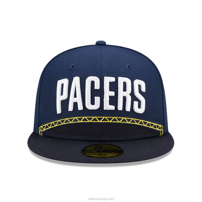 FFTN880 New Era Boné Indiana Pacers Authentics City Edition azul escuro 59fifty